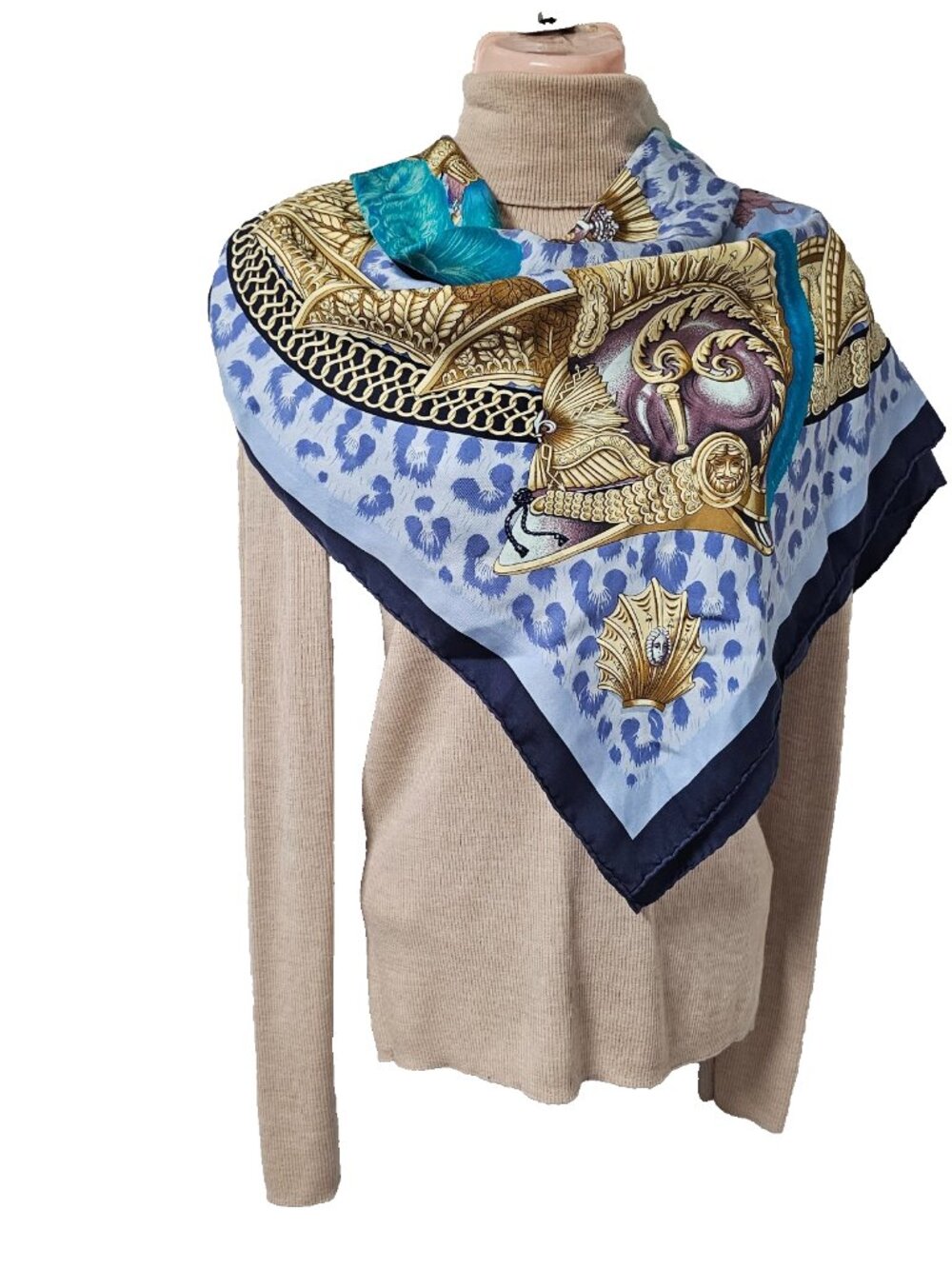 Vintage Hermes Armets en Panache Silk Scarf by Julia Abadie